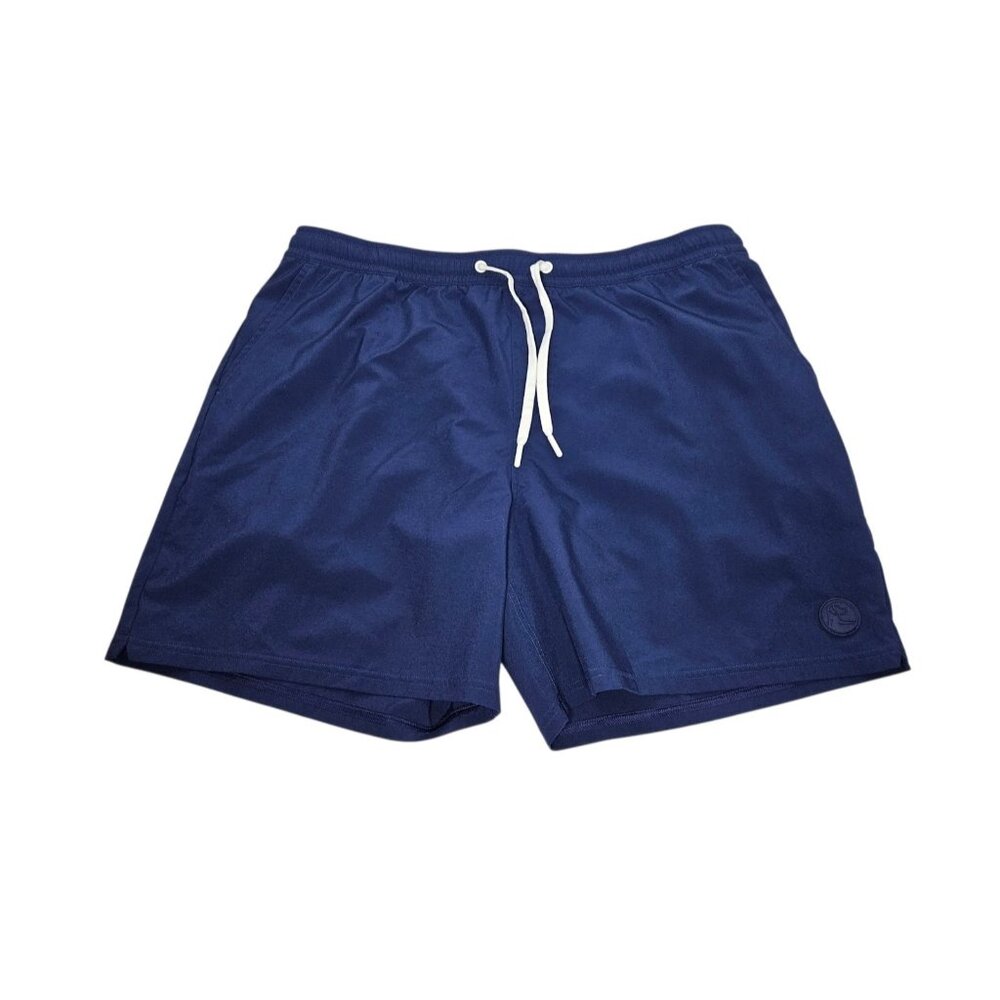 Rhoback Grit Gym Shorts Men's XXL 6" Navy Blue Lined Drawstring Athletic EUC